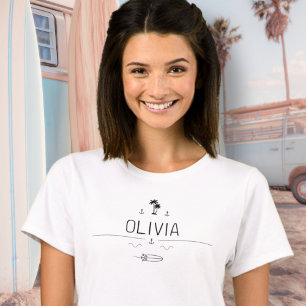 Vintage Van Life Surfer Crew Damen T-Shirt