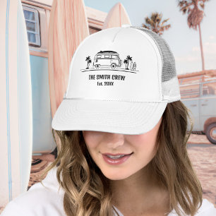 Vintage Van Life Surfer Crew Truckerkappe