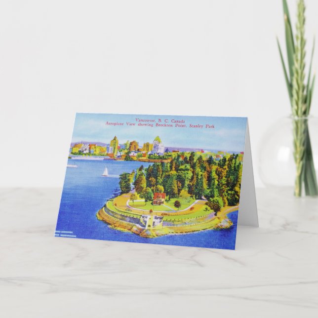 Vintage Vancouver Island Grußkarte Karte (Vorderseite)