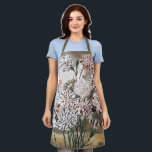 Vintage Variegated Carnation Flowers with Grey Sky Schürze<br><div class="desc">Vintage illustration botanical nature design featuring variegated carnations with an antique landscape design with grey storm clouds.</div>