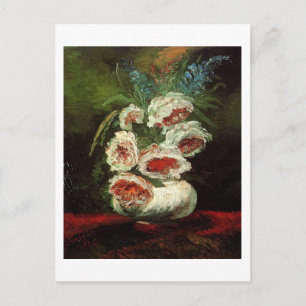 Vintage Vase mit Peonies, Vincent van Gogh. Postkarte