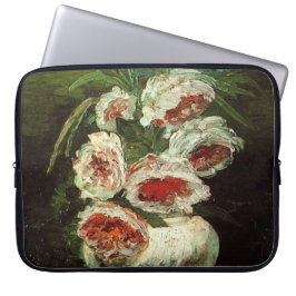 Vintage Vase mit Peonies von Vincent van Gogh. Laptopschutzhülle