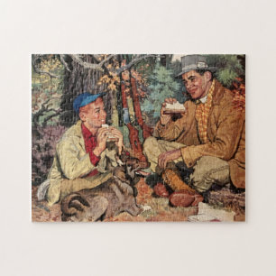 Vintage-Vater-Sohn-Jagdsport-Jigsaw-Puzzle