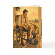 Vintage Vater-Sohn-Vatertagskarte