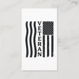Vintage-Vektor-Shirt-Design mit amerikanischer Fla Visitenkarte