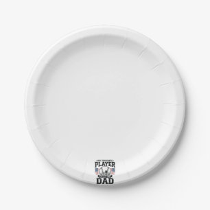Vintage-Vektordesign Lieblings Baseball-Spieler Va Pappteller