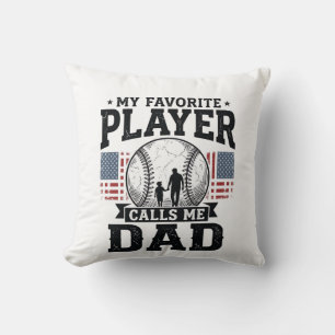 Vintage-Vektordesign - Lieblingsspieler des Baseba Kissen