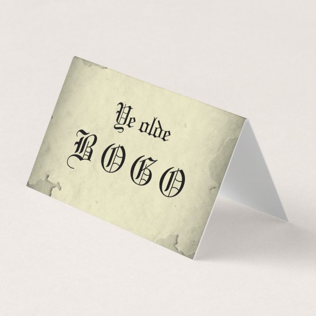 Vintage Vellum BOGO Loyalitätskarte Visitenkarten (Vorderseite)