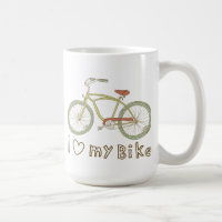 Vintage Vélo Vert J'Aime Mon Vélo Mug