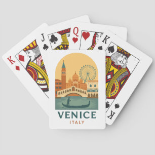 Vintage Venedig Italien Reise Poker Karten – Retro Spielkarten