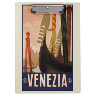 Vintage-Venedig-Plakat - Italien Klemmbrett