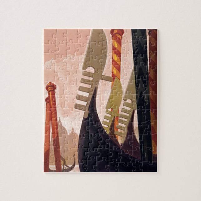 Vintage Venezia Gondelbahn Kunstvoll wandern im Va (Vertikal)