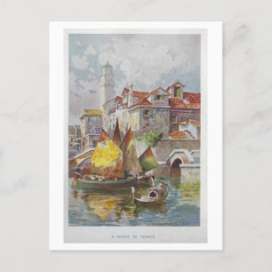 Vintage venezianische Malerei Postkarte