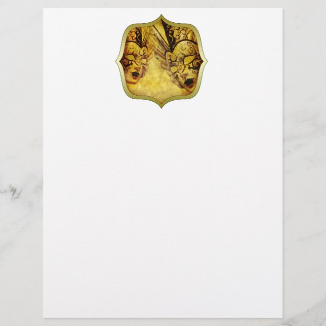 Vintage Venezianische Masken (Vorderseite)