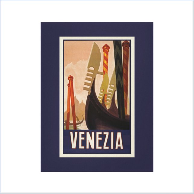 Vintage Venise Voyage poster toile Imprimer (Créateur téléchargé)