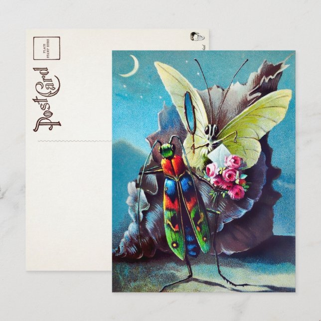 Vintage Verabredet Fehler Postkarte (Vorne/Hinten)