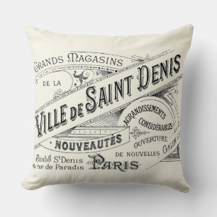 Vintage Verkaufsanzeige für Paris Kissen