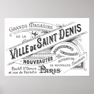 Vintage Verkaufsanzeige für Paris Poster