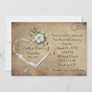 Vintage Verlängerung der Hochzeit Einladung Postka