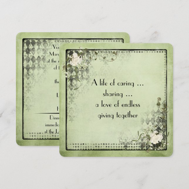 Vintage Verlängerung der Stimmrechte Einladung (Vorne/Hinten)