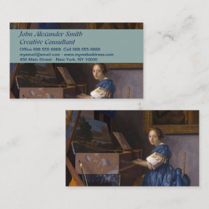 Vintage-Vermeer-Barock-Musikszene-Kunst Visitenkarte