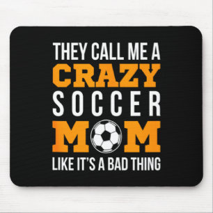 Vintage verrückte Fußballmutter Fußball Fußballspi Mousepad