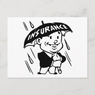 Vintage-Versicherungstyp Postkarte