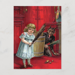 Vintage versteckt Krampus Postkarte