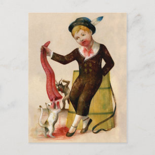 Vintage verstörender Krampus Postkarte