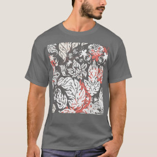 Vintage Verzierte Formelemente Muster grau weiß T-Shirt