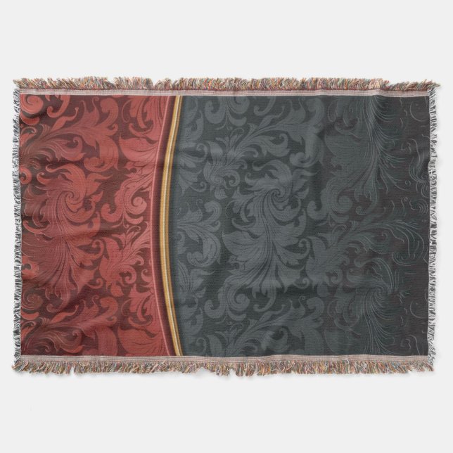 Vintage Verzierung rot und schwarz Decke (Vorderseite)