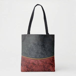 Vintage Verzierung rot und schwarz Tasche