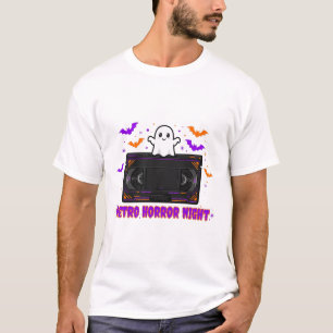 Vintage-VHS-Geist Retro-Halloween-Horror-Kunst T-Shirt