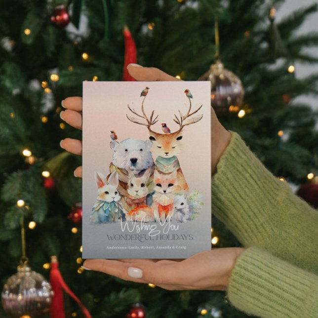 Vintage Vibe Winter Wonderland Weihnachtskarte Einladung (Von Creator hochgeladen)