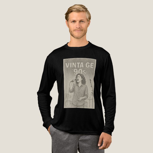 Vintage Vibes der 90er Tri-Blend Shirt (Volle Vorderseite)