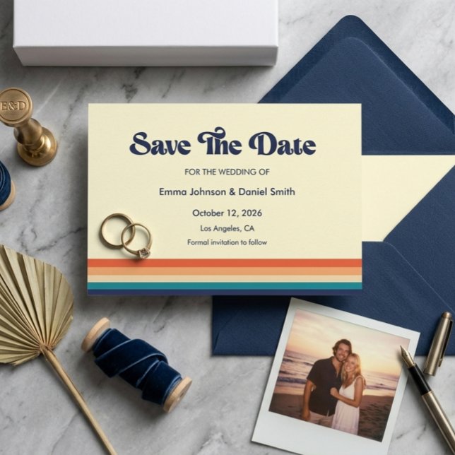 Vintage Vibes Save the Date-Einladung Date (Von Creator hochgeladen)