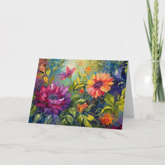 Vintage Vibrant peinture florale vierge (Devant)