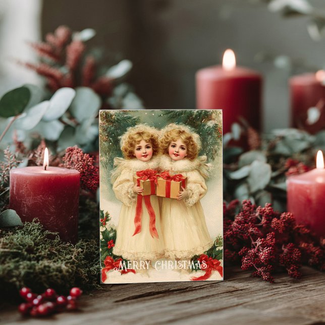 Vintage Victorian Christmas Postcard Postkarte (Von Creator hochgeladen)