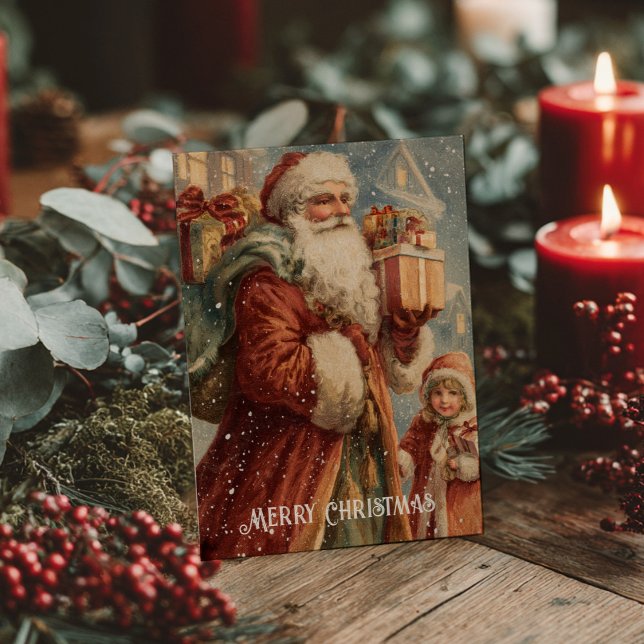 Vintage Victorian Christmas Postcard Postkarte (Von Creator hochgeladen)