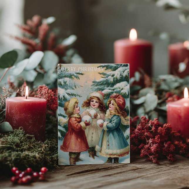 Vintage Victorian Christmas Postcard Postkarte (Von Creator hochgeladen)