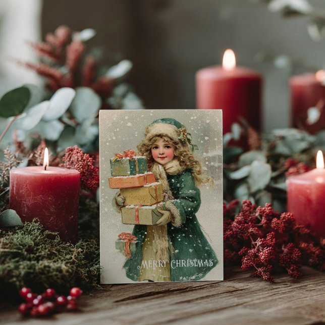 Vintage Victorian Christmas Postcard Postkarte (Von Creator hochgeladen)