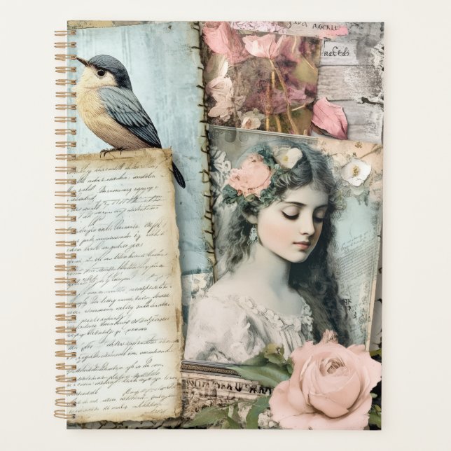 Vintage Victorian Collage Planer (Vorderseite)