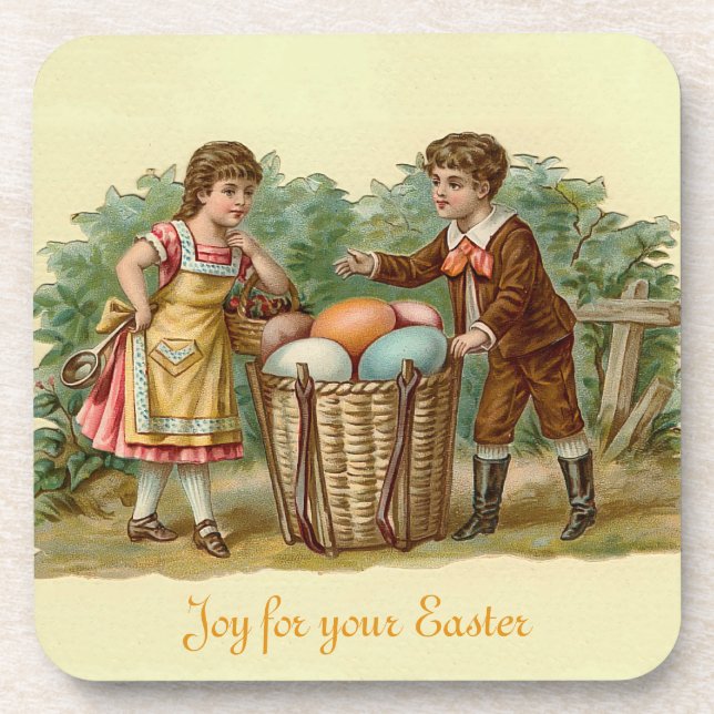 Vintage Victorian Easter Getränkeuntersetzer (Vorderseite)