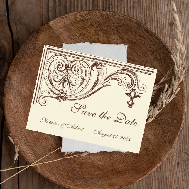 Vintage Victorian invitation mariage couple (Créateur téléchargé)