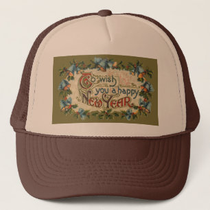 Vintage Victorian, To Wish You a Happy New Year Truckerkappe
