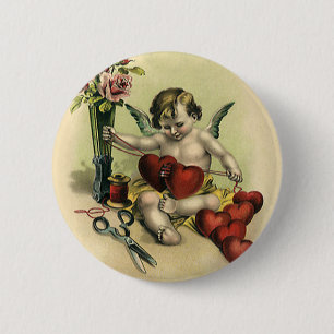 Vintage-Victorian-Valentinstag-Engels-Schneiderin Button