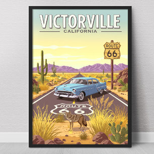 Vintage Victorville Kalifornien Poster