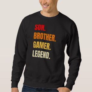 Vintage Videospiele Funny Gamer Gaming Boys Brothe Sweatshirt
