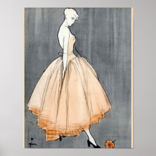 Vintage Vierzigerjahre Franzose-Couturen Poster