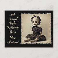 Vintage vieux Déplaisant poupée Invitations du par